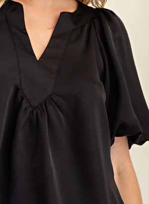 V-Neck Puff Sleeve Top