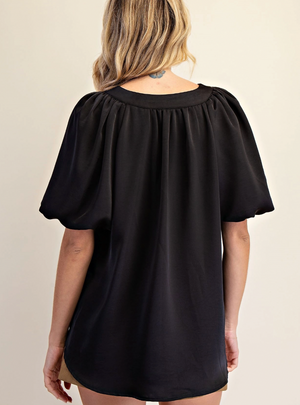 V-Neck Puff Sleeve Top