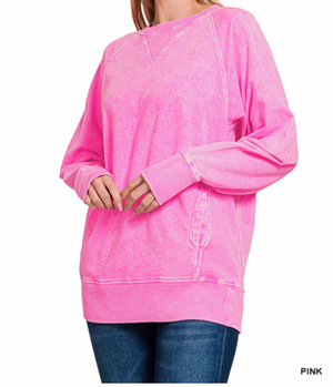HALO WASH SWEATSHIRT WITH POCKETS