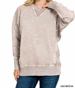 HALO WASH SWEATSHIRT WITH POCKETS