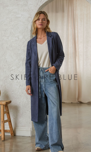 Faux Suede Duster