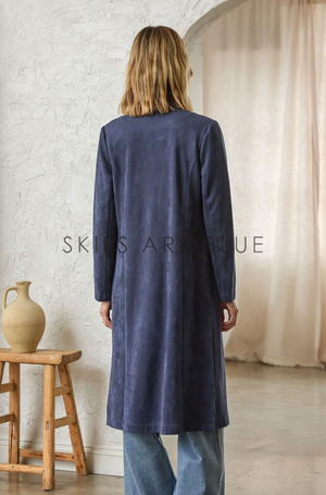 Faux Suede Duster