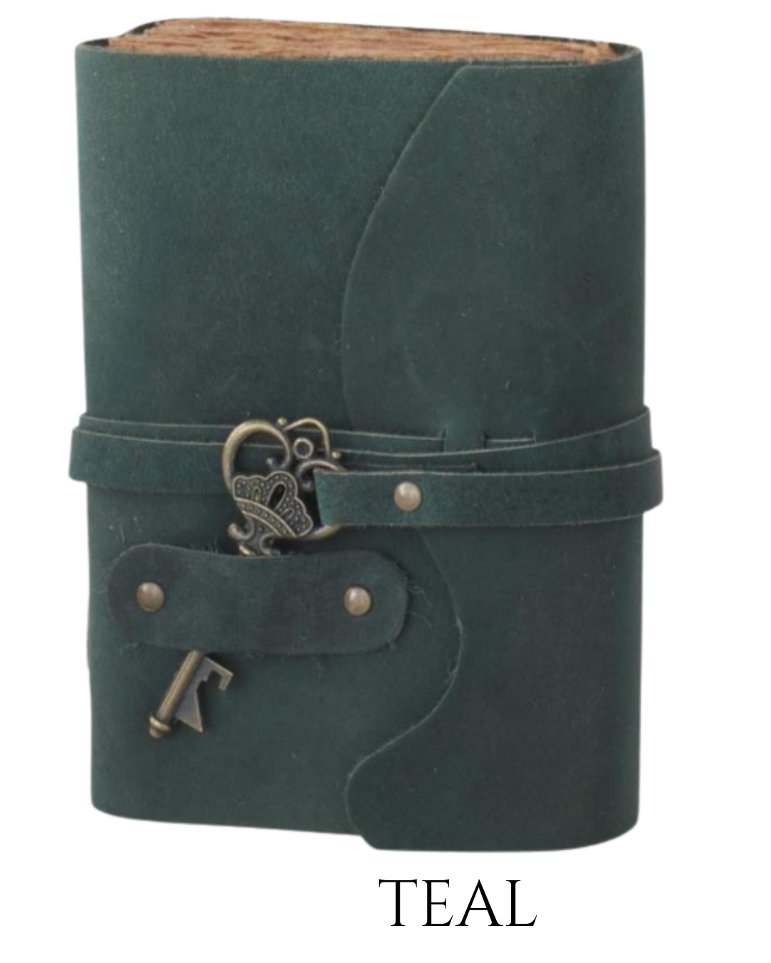 Floral 8 Inch Leather Handcrafted Unlined Journal