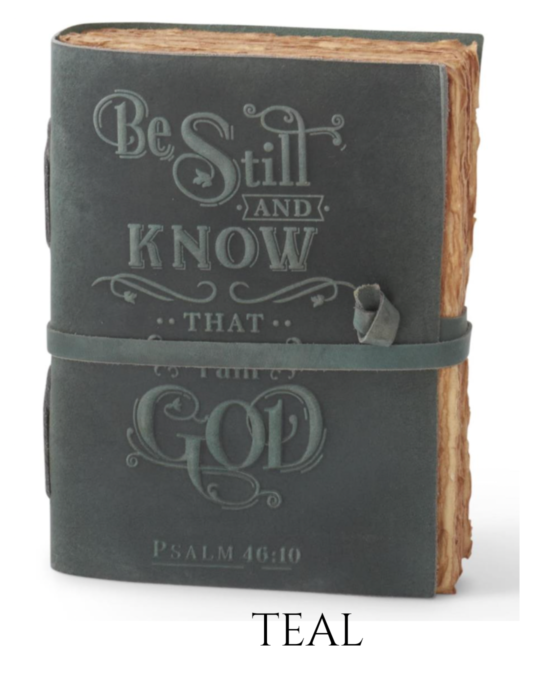 8 Inch Leather BE STILL Embossed Handcrafted Deckle Edge Journals