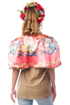 Grace Kelly Reversible Fur Cape: Leopard / One size