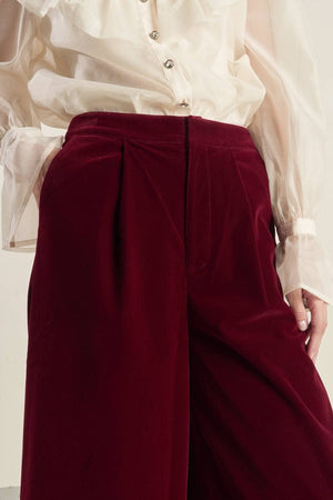 A Velvet Pant: BERRY