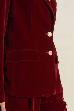 A Velvet Blazer: BERRY