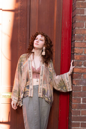 Friendship Love & Truth Vintage Wash Cropped Kimono