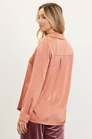 Rhinestone Button Down Blouse