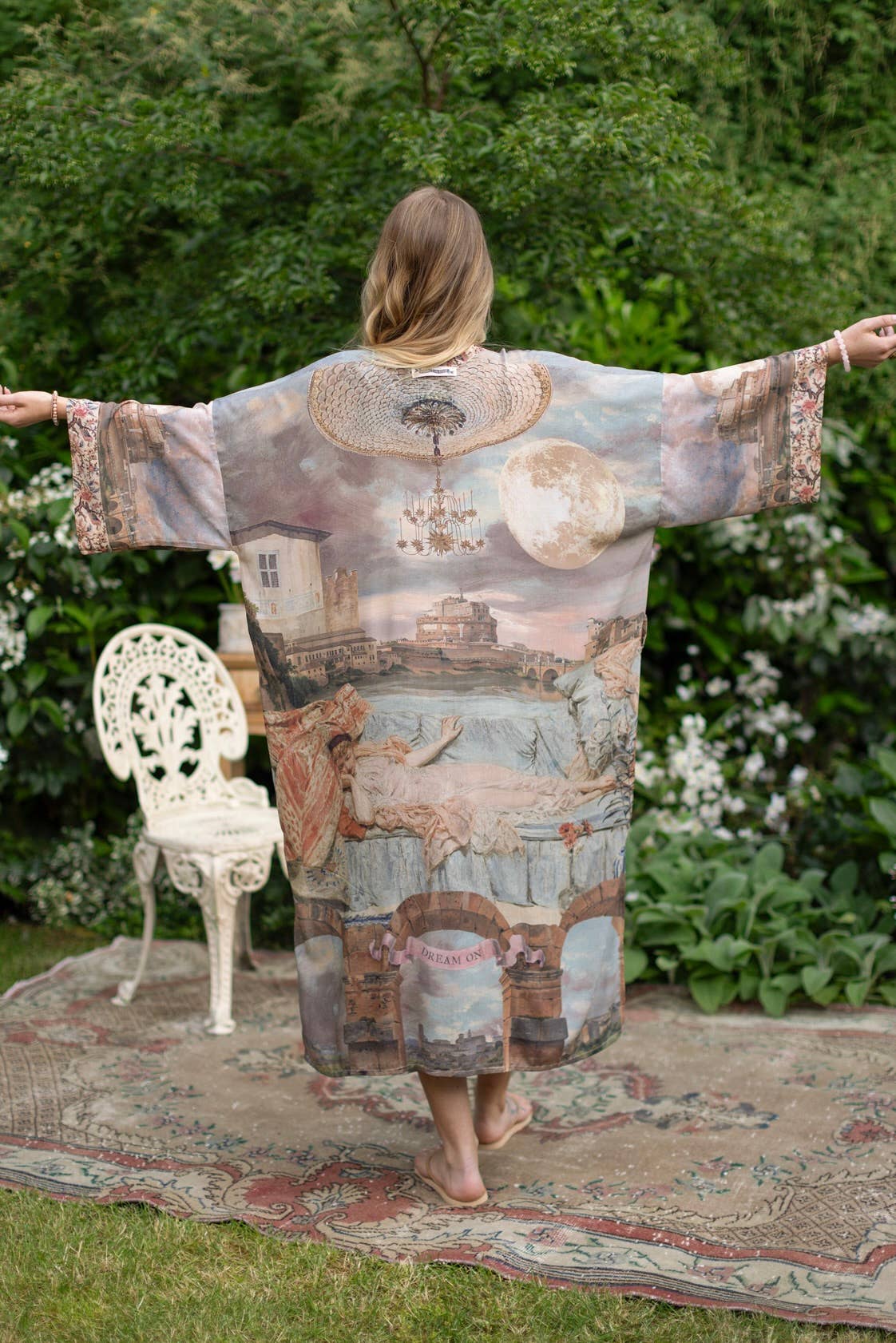Imaginarium Opera Duster Kimono Robe w/ Moon, Dreamer