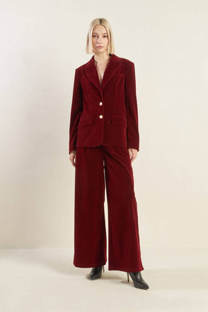 A Velvet Blazer: BERRY