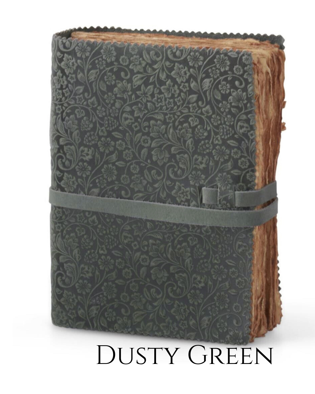 Floral 6 Inch Leather Handcrafted Unlined Journal