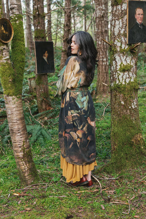 Heartwork Opera Duster Kimono Robe w Artist Butterfly