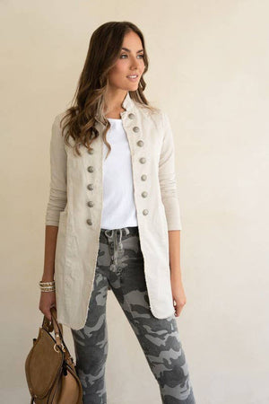 STRAIGHT HEM MILITARY JACKET