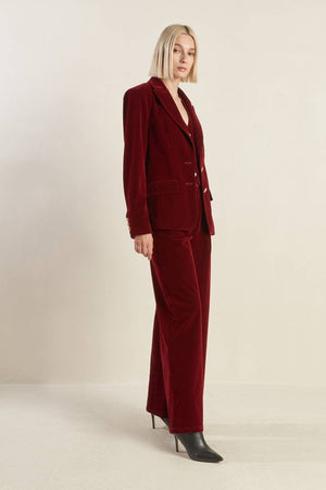 A Velvet Blazer: BERRY