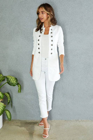 STRAIGHT HEM MILITARY JACKET
