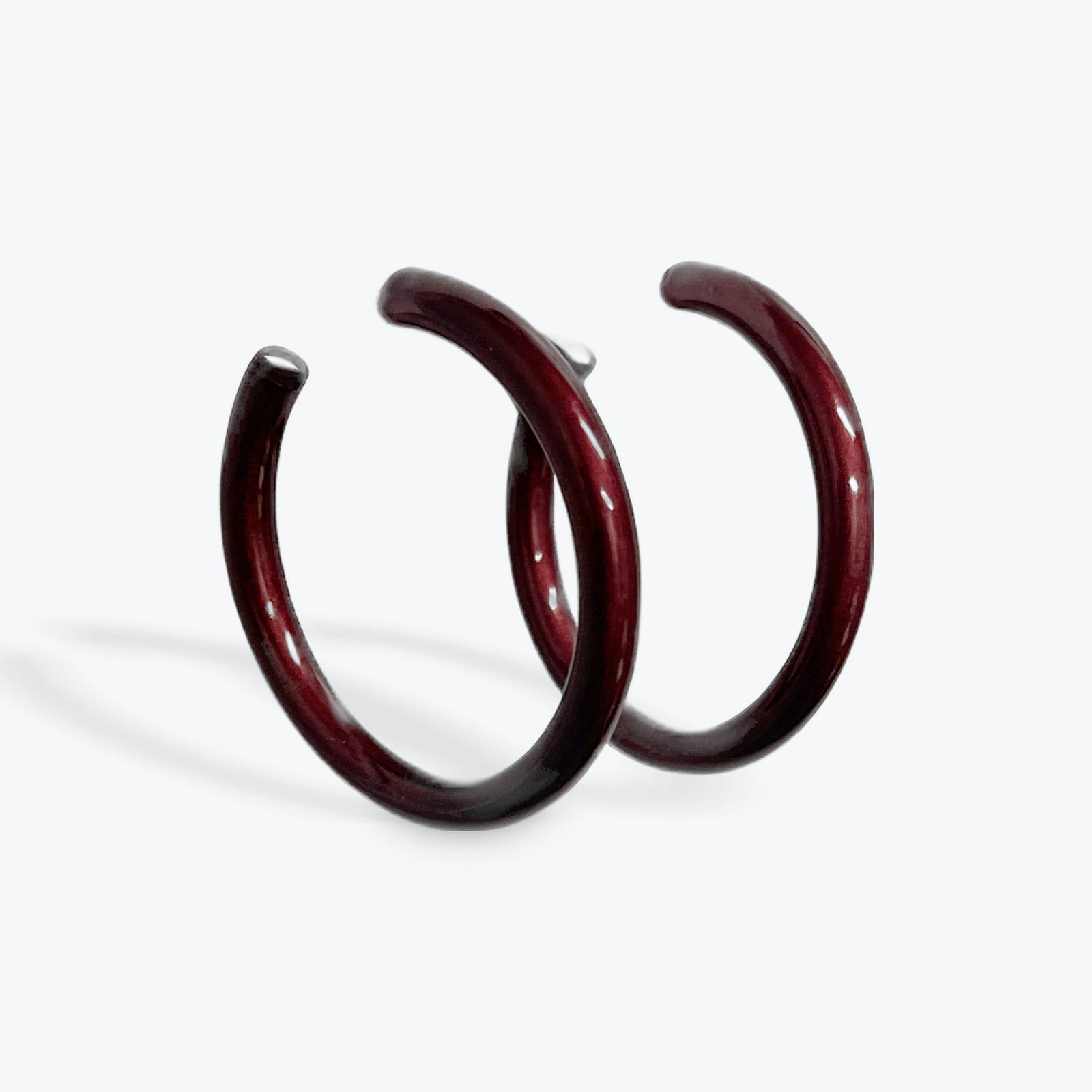 Acrylic Hoop Earring, Burgundy