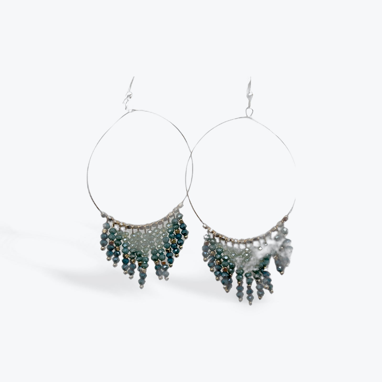 Bead Earring, Blue Green